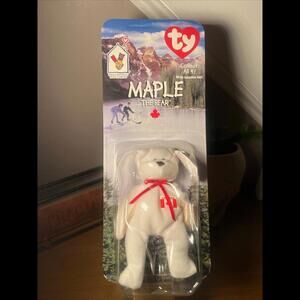 ULTRA RARE MAPLE THE BEAR TY BEANIE BABY! With TWO errors!